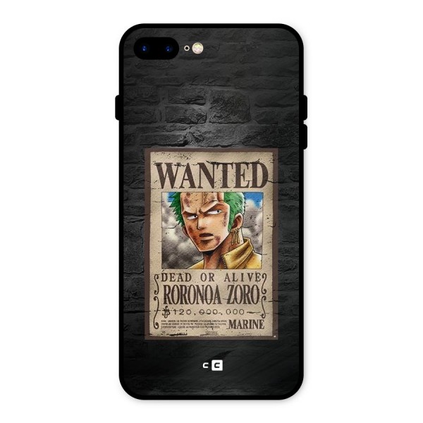 Zoro Wanted Metal Back Case for iPhone 7 Plus