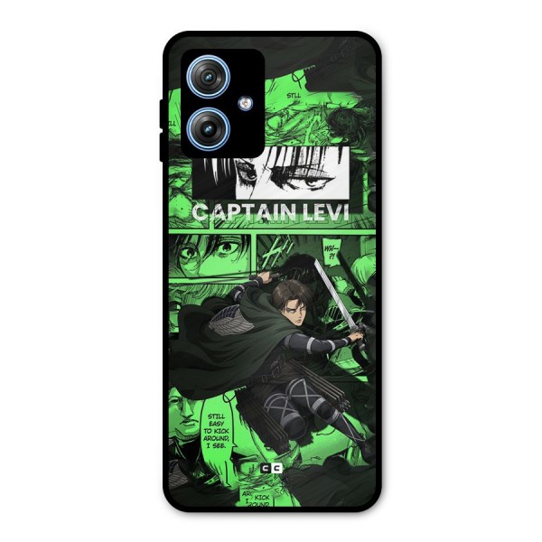 captain Levi Stance Metal Back Case for Moto G54