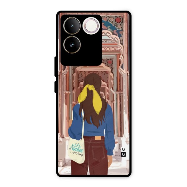 wonderful Girl Metal Back Case for iQOO Z7 Pro