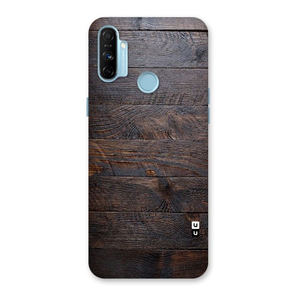 Dark Wood Printed Back Case for Realme Narzo 20A