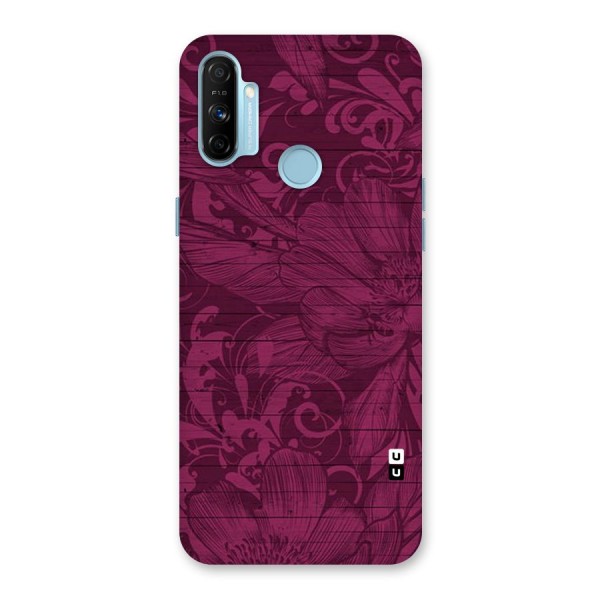 Magenta Floral Pattern Back Case for Realme Narzo 20A