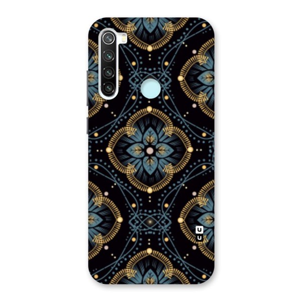 Blue With Black Flower Back Case for Redmi Note 8