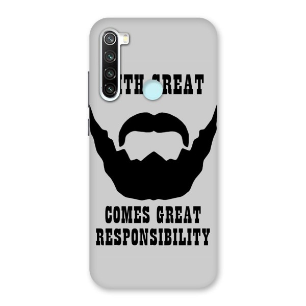 Great Beard Great Responsibility Back Case for Redmi Note 8