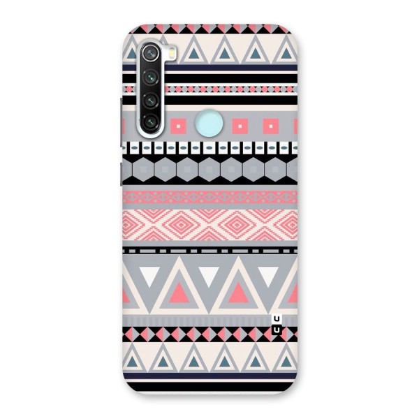 Grey Pink Pattern Back Case for Redmi Note 8