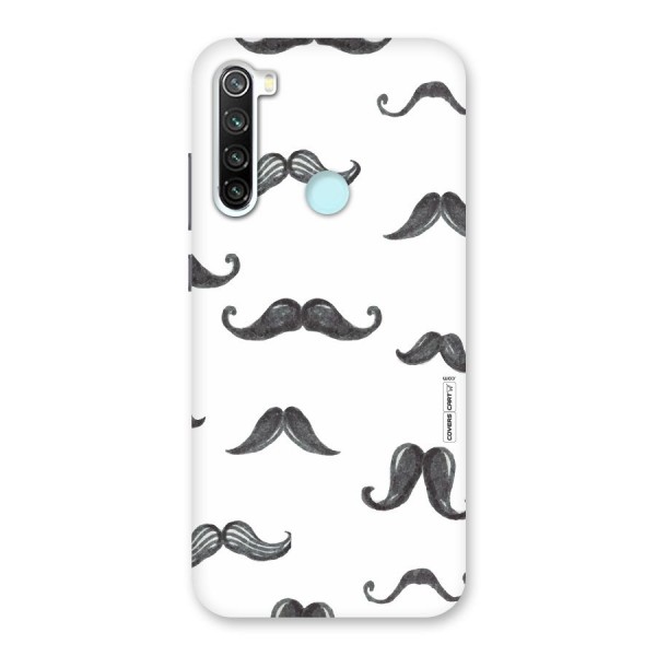 Moustache Pattern (Black) Back Case for Redmi Note 8