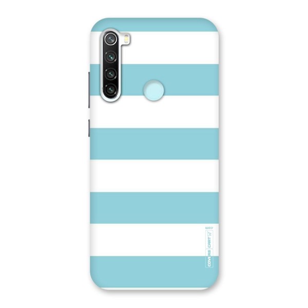Pastel Blue White Stripes Back Case for Redmi Note 8