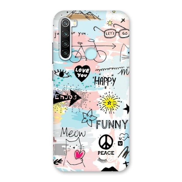 Peace And Funny Back Case for Redmi Note 8