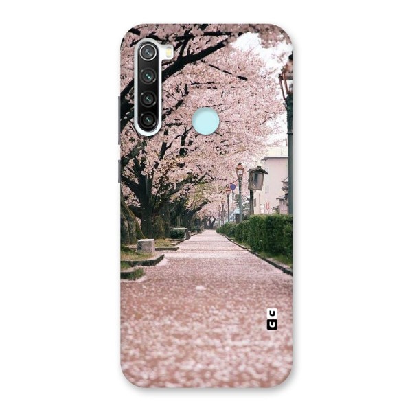 Street In Pink Flowers Back Case for Redmi Note 8