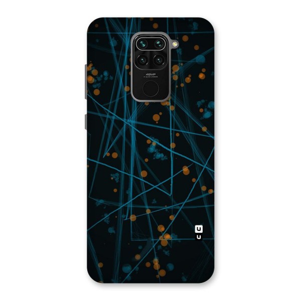 Blue Lines Gold Dots Back Case for Redmi Note 9