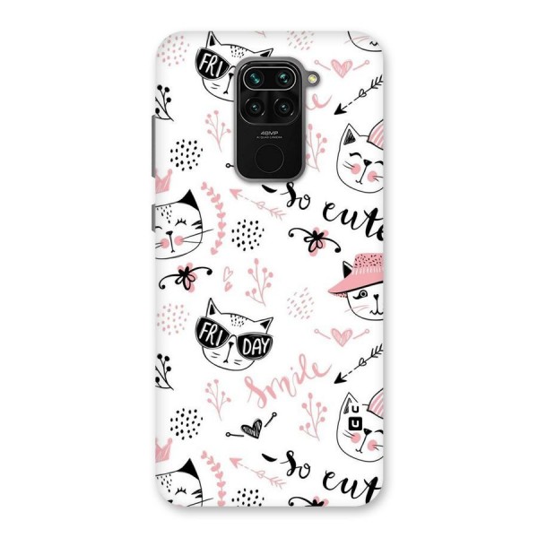 Cute Cat Swag Back Case for Redmi Note 9
