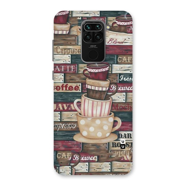 Cute Coffee Cups Back Case for Redmi Note 9