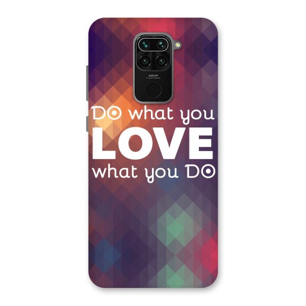 Do What You Love Back Case for Redmi Note 9