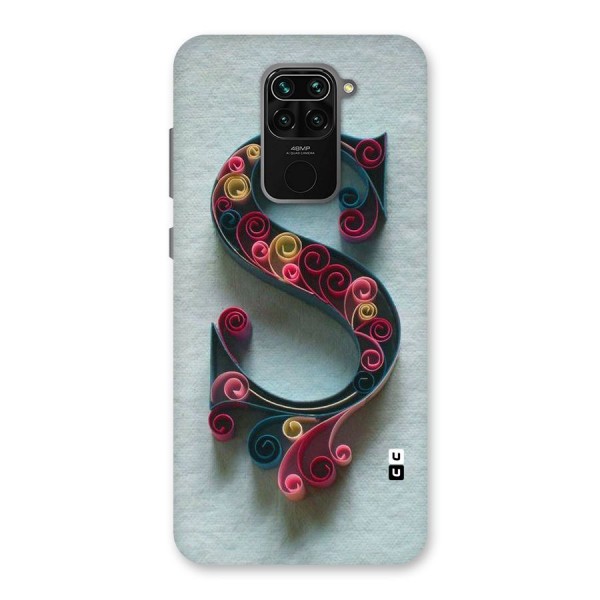 Floral Alphabet Back Case for Redmi Note 9