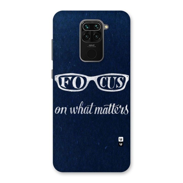Focus Matters Back Case for Redmi Note 9