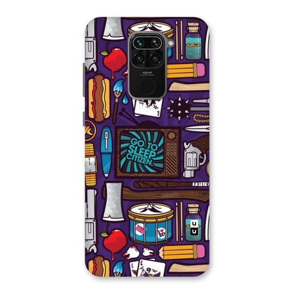 Go To Sleep Back Case for Redmi Note 9