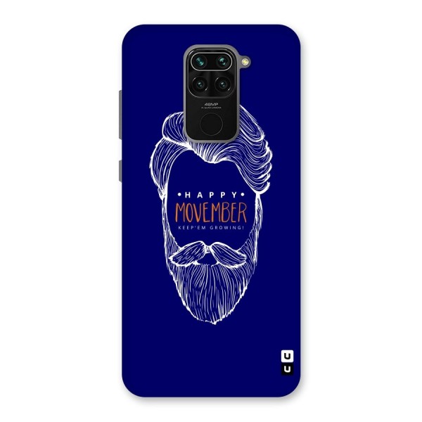 Happy Movember Blue Back Case for Redmi Note 9