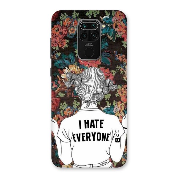 Hate Everyone Back Case for Redmi Note 9