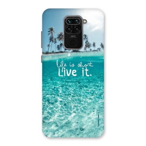 Life Is Short Back Case for Redmi Note 9