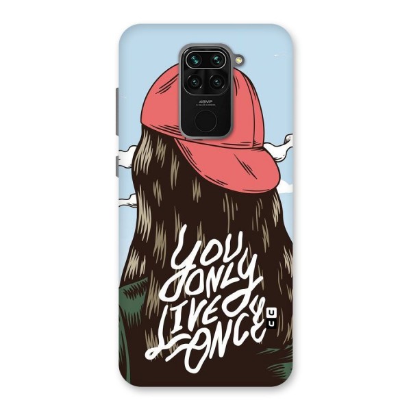 Live Once Back Case for Redmi Note 9