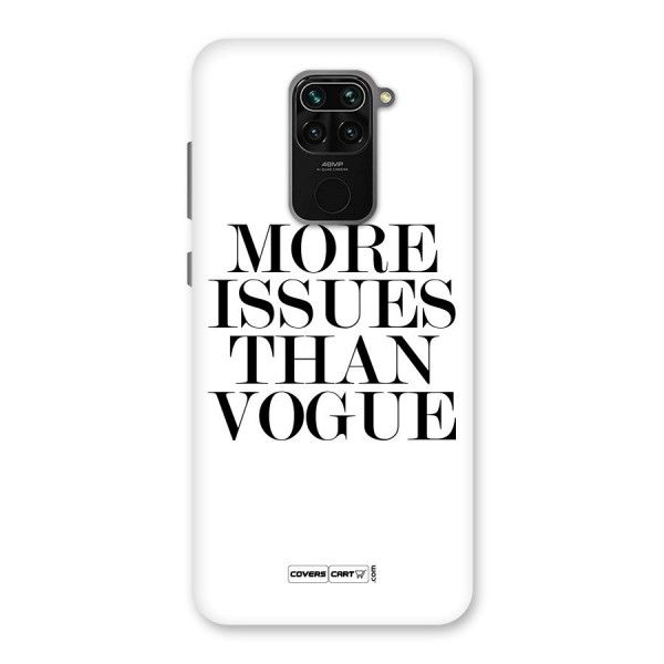 More Issues than Vogue (White) Back Case for Redmi Note 9