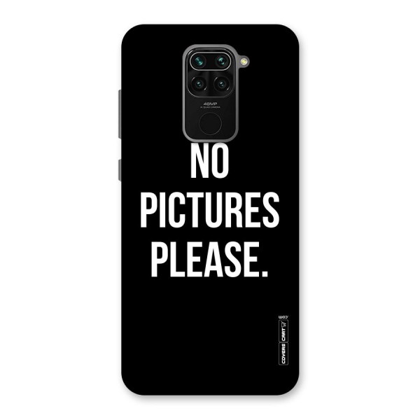 No Pictures Please Back Case for Redmi Note 9