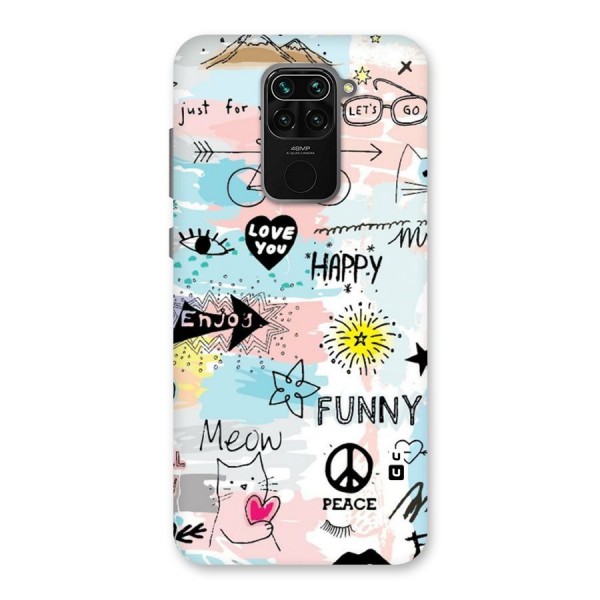 Peace And Funny Back Case for Redmi Note 9