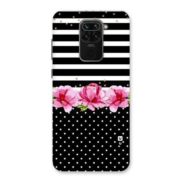 Polka Floral Stripes Back Case for Redmi Note 9