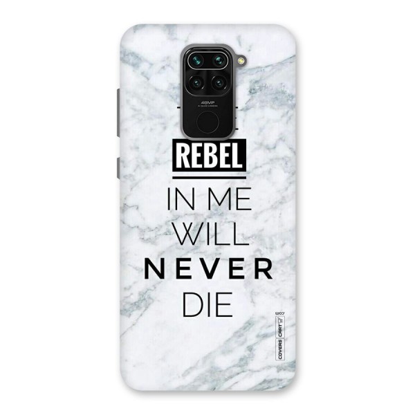 Rebel Will Not Die Back Case for Redmi Note 9