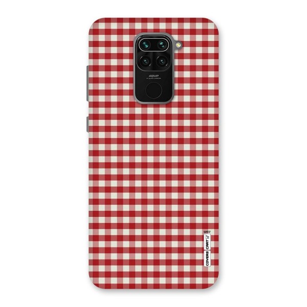 Red White Check Back Case for Redmi Note 9