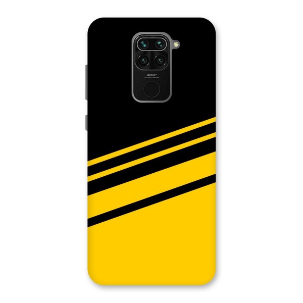 Slant Yellow Stripes Back Case for Redmi Note 9