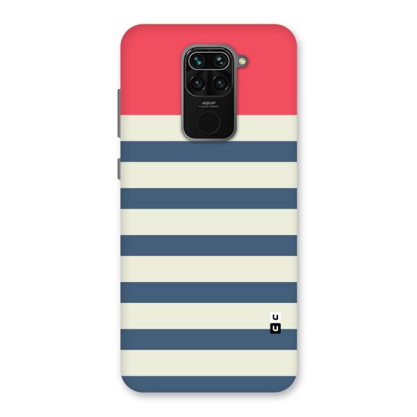 Solid Orange And Stripes Back Case for Redmi Note 9