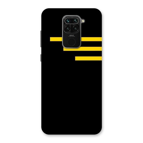 Sports Yellow Stripes Back Case for Redmi Note 9