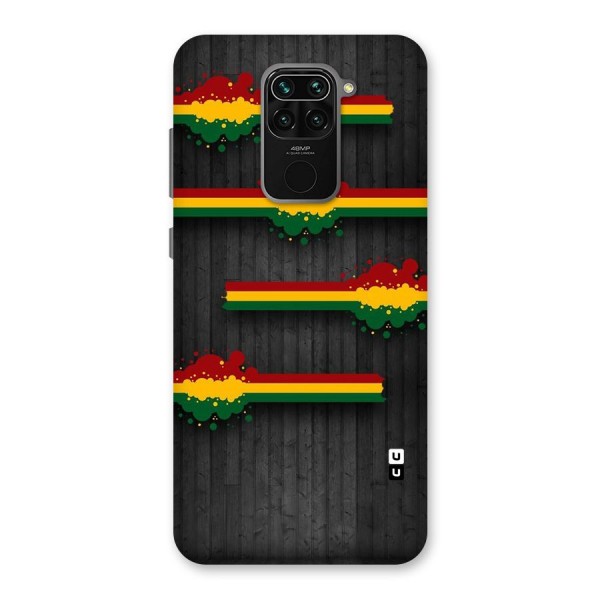 Tricolor Splash Design Back Case for Redmi Note 9