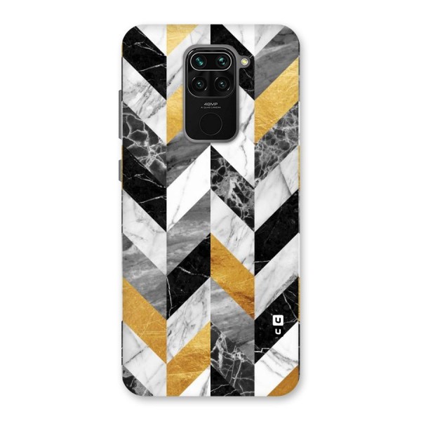 Yellow Grey Marble Back Case for Redmi Note 9