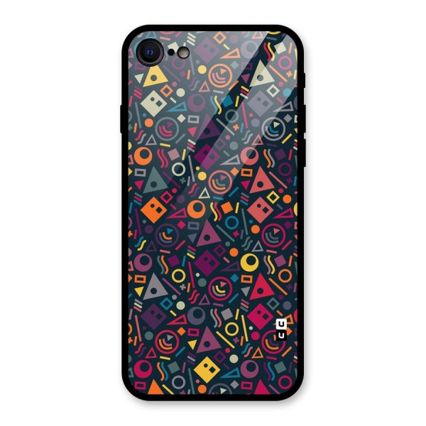 Abstract Figures Glass Back Case for iPhone 7
