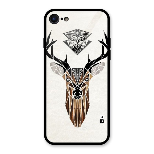 Aesthetic Deer Design Glass Back Case for iPhone 7
