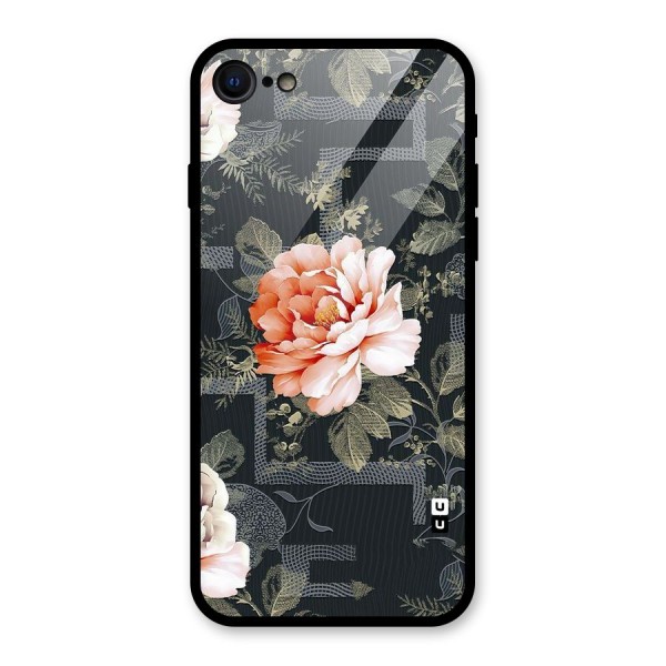 Art And Floral Glass Back Case for iPhone 7