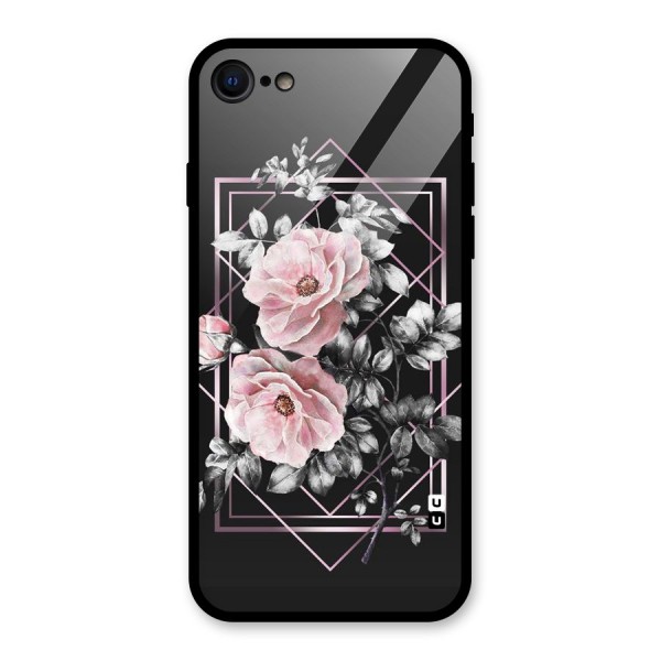 Beguilling Pink Floral Glass Back Case for iPhone 7