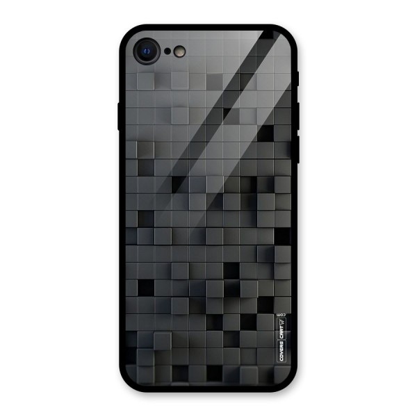 Black Bricks Glass Back Case for iPhone 7