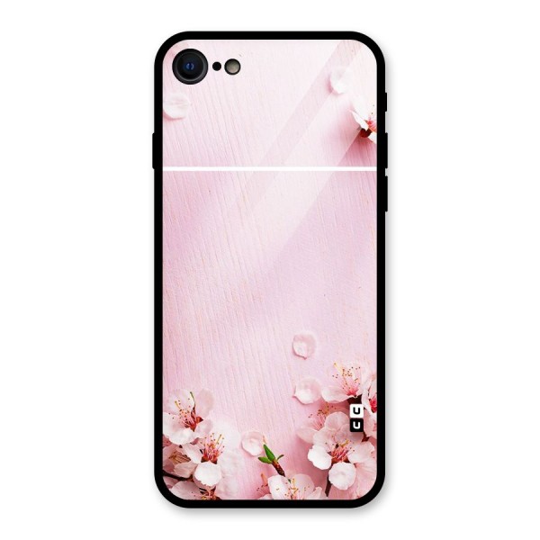 Blossom Frame Pink Glass Back Case for iPhone 7