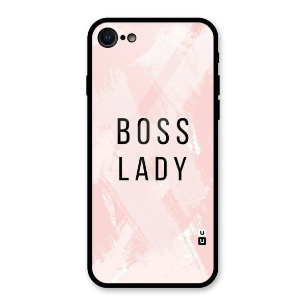 Boss Lady Pink Glass Back Case for iPhone 7