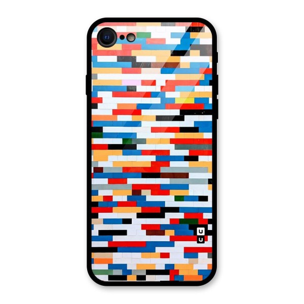 Cool Colors Collage Pattern Art Glass Back Case for iPhone 7