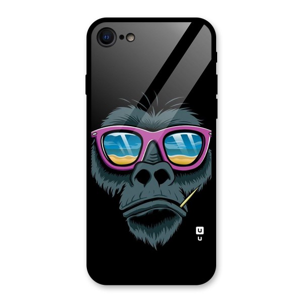 Cool Monkey Beach Sunglasses Glass Back Case for iPhone 7