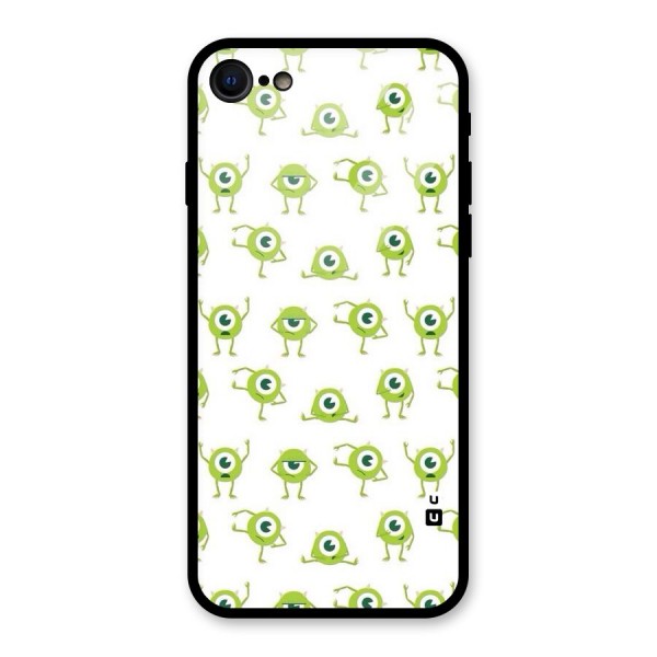 Crazy Green Maniac Glass Back Case for iPhone 7