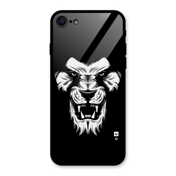 Fierce Lion Digital Art Glass Back Case for iPhone 7