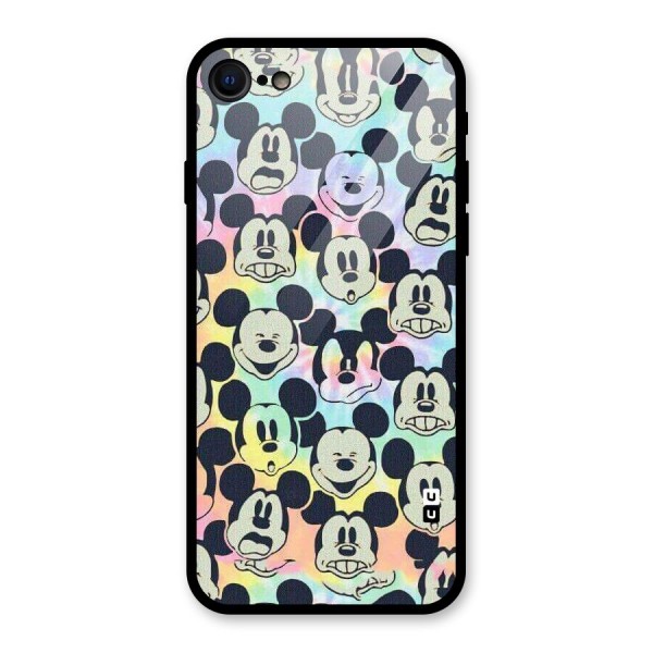 Fun Rainbow Faces Glass Back Case for iPhone 7