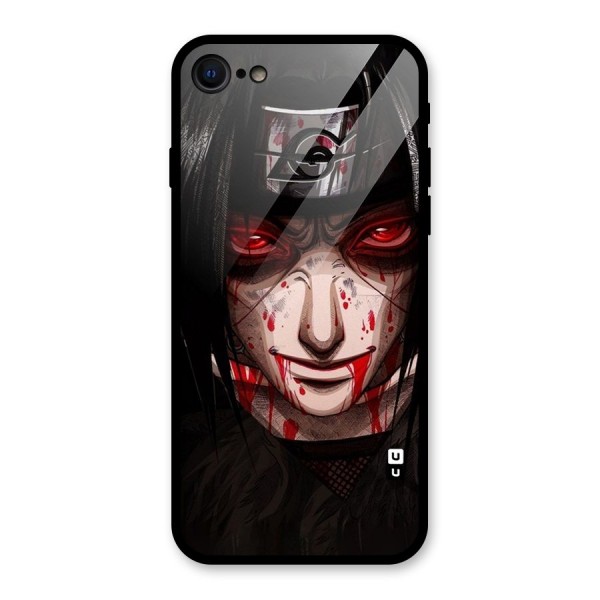 Itachi Uchiha Red Eyes Glass Back Case for iPhone 7