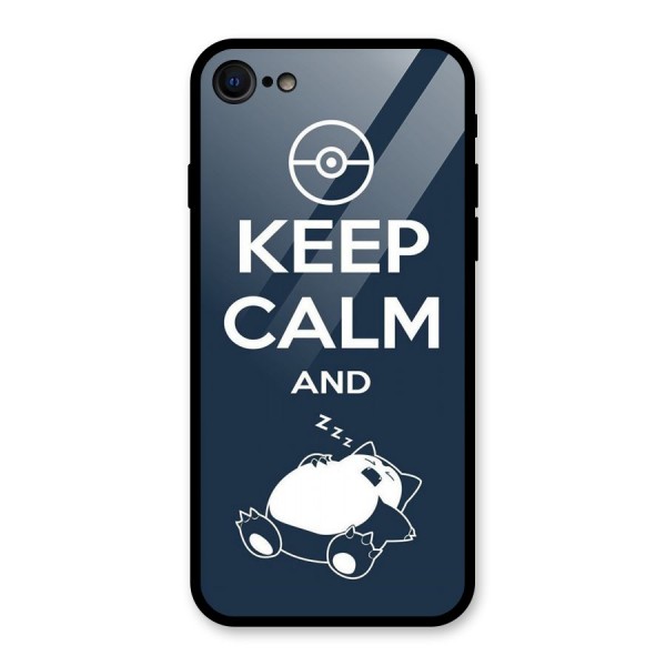 Keep Calm and Sleep Glass Back Case for iPhone 7