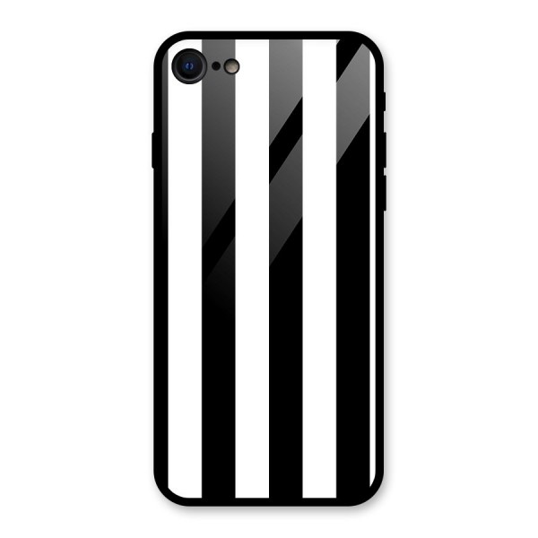 Lavish Black Stripes Glass Back Case for iPhone 7