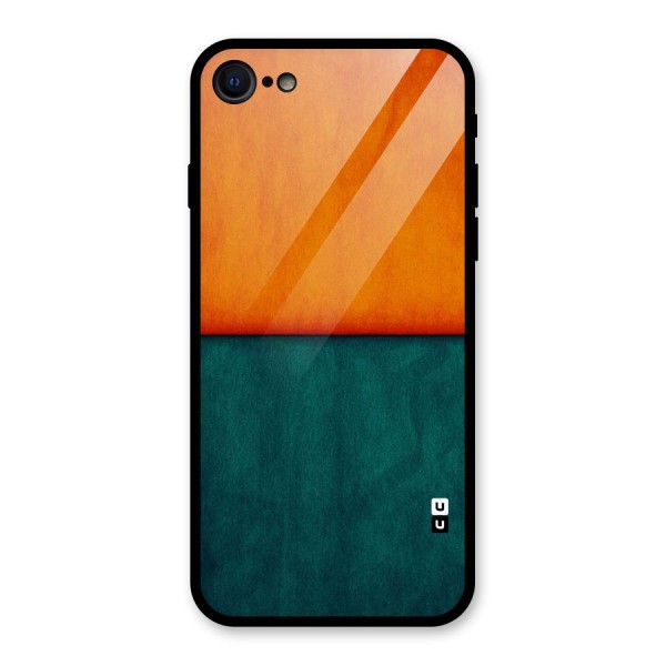 Orange Green Shade Glass Back Case for iPhone 7